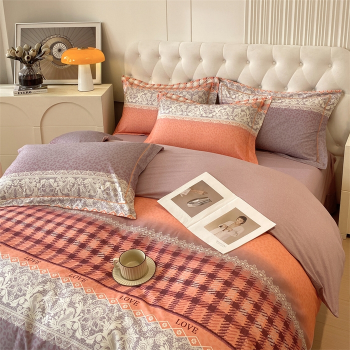 91家纺网 家纺一手货源 找家纺 凯磊家纺 新款磨毛AB版四件套 格莱美