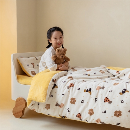 91家纺网 家纺一手货源 找家纺 （总）艾佳宝贝 2023新款牛奶绒多功能儿童盖毯式可脱卸被子