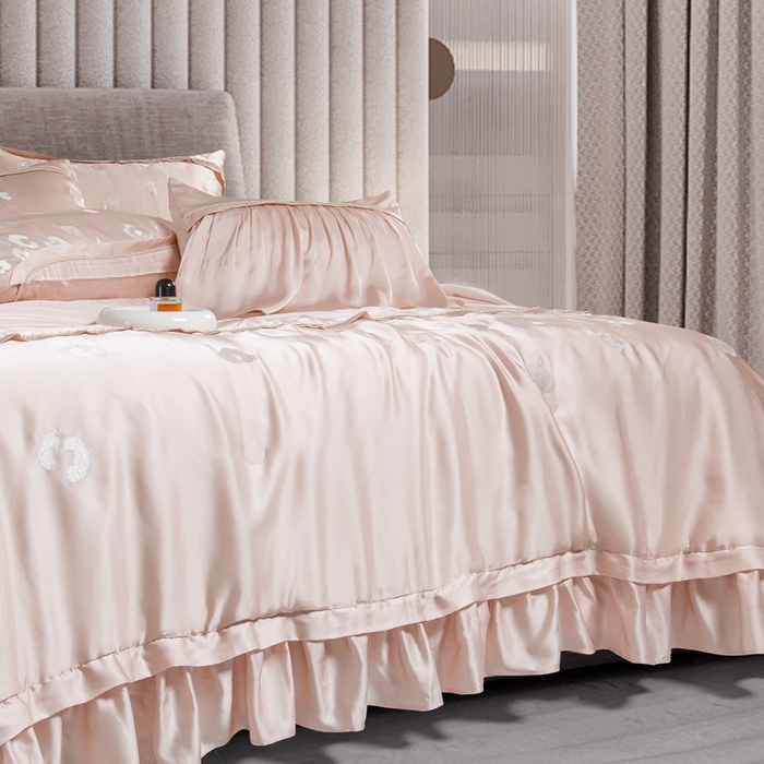 91家纺网 家纺一手货源 找家纺 至爱今生 新款锦缎色织多件套 清梦夏被