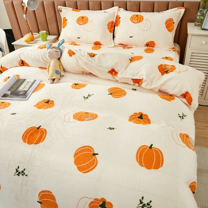 91家纺网 家纺一手货源 找家纺 （总）乐居坊 2023新款高克重牛奶绒印花保暖四件套（提供买家秀）