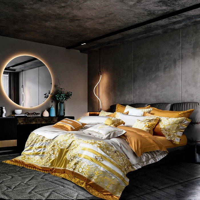 91家纺网 家纺一手货源 找家纺 至爱今生 新款锦缎色织多件套 杜丽鞍