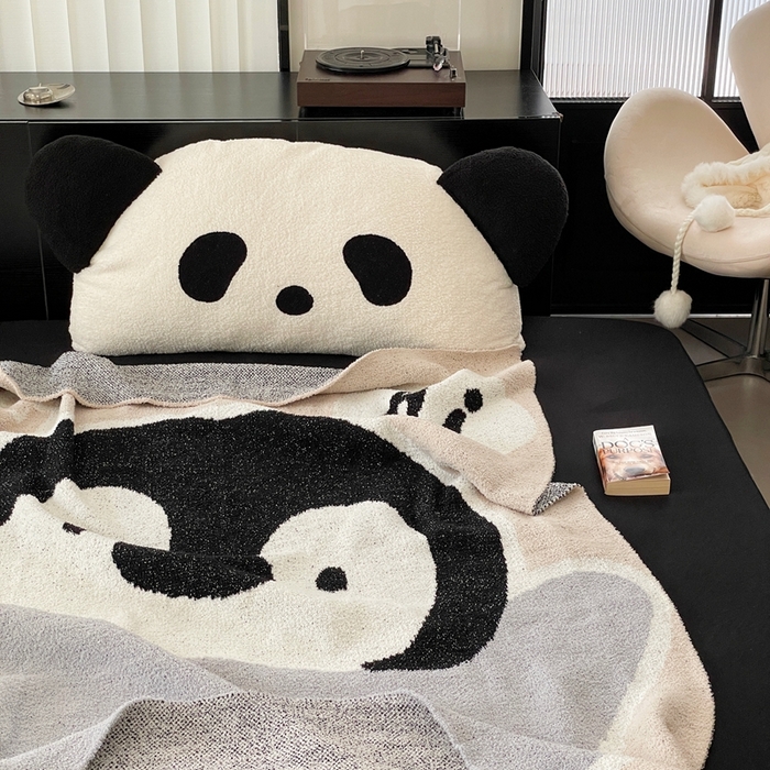 91家纺网 家纺一手货源 找家纺 圆岛家纺 2023新款半边绒针织毛毯 胖鹅