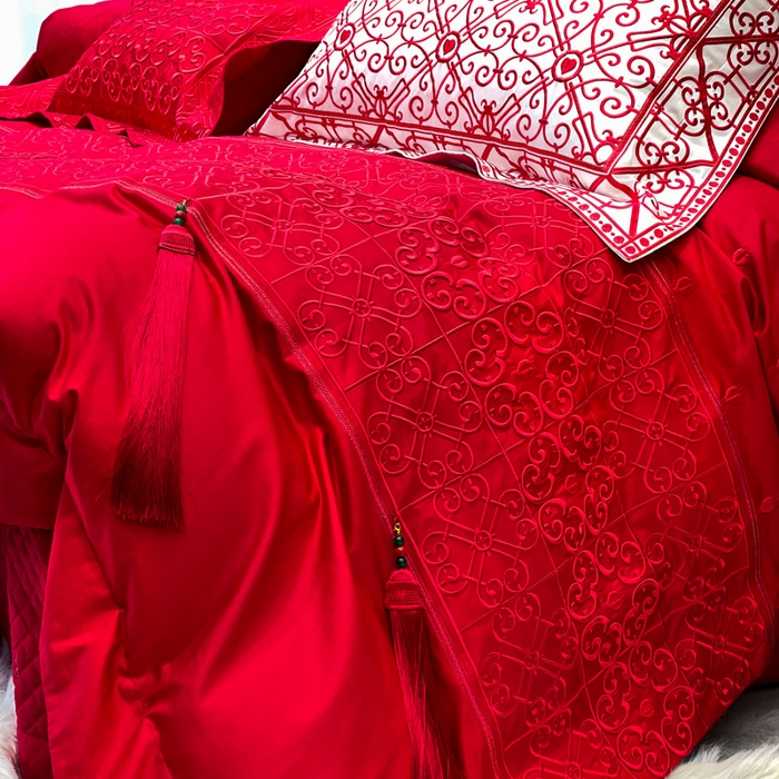 91家纺网 家纺一手货源 找家纺 至爱今生 新款全棉婚庆多件套 爱的宣言