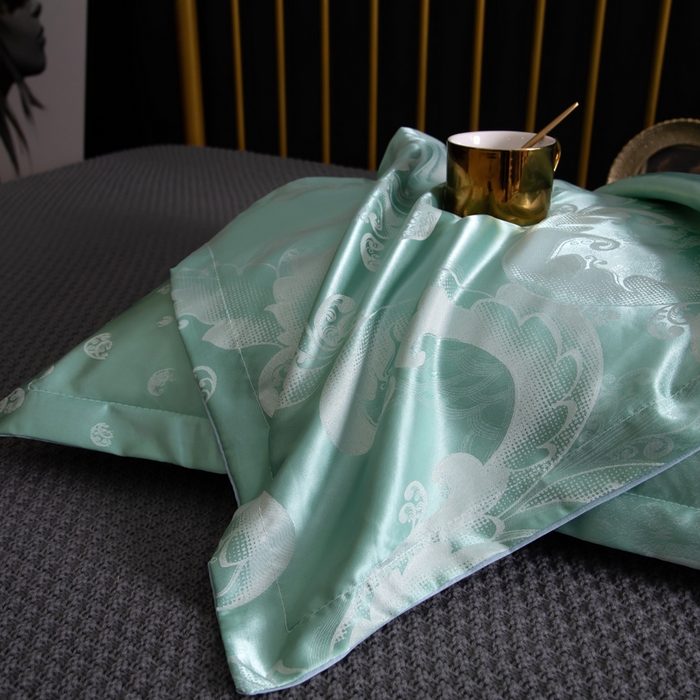 91家纺网 家纺一手货源 找家纺 梦舒羽 2025新款单人枕套一对装2只枕头套贡缎提花学生宿舍枕芯套件情侣双人长枕套 克洛维贵族