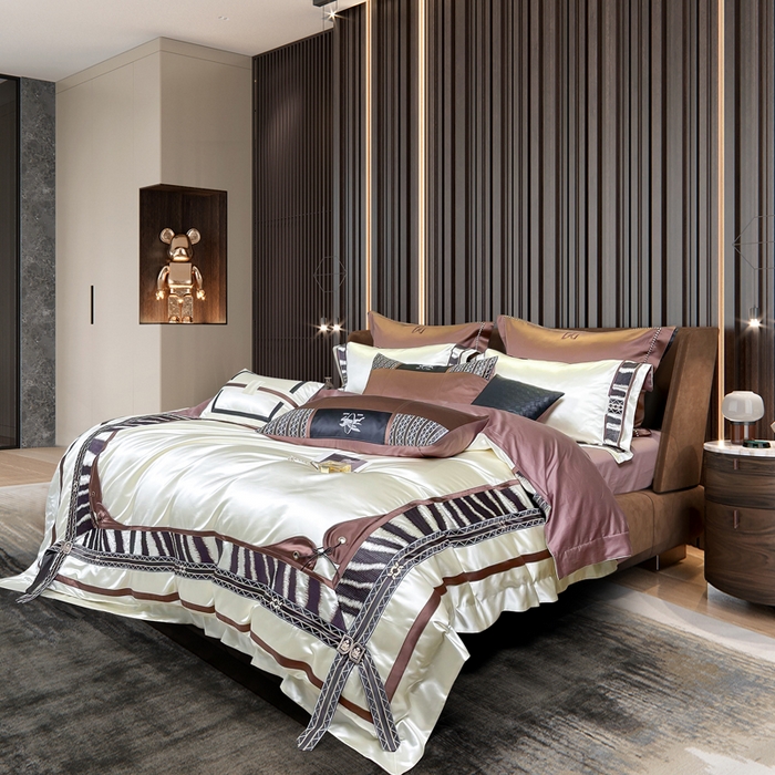 91家纺网 家纺一手货源 找家纺 至爱今生 新款锦缎色织多件套 凡尔塞