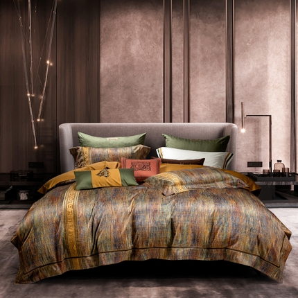 91家纺网 家纺一手货源 找家纺 至爱今生 新款锦缎色织多件套 范特西