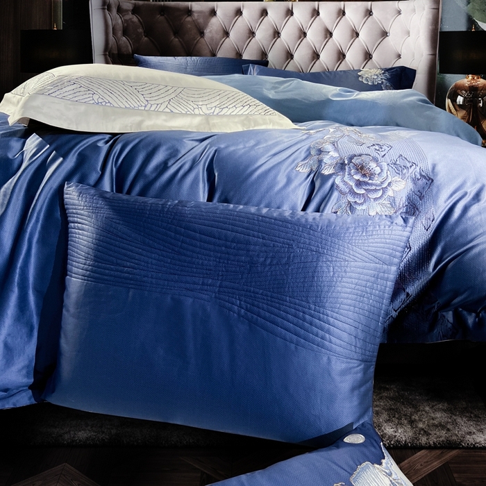 91家纺网 家纺一手货源 找家纺 至爱今生 新款锦缎色织多件套 魅夜