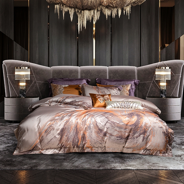 91家纺网 家纺一手货源 找家纺 至爱今生 新款锦缎色织多件套 约克里安