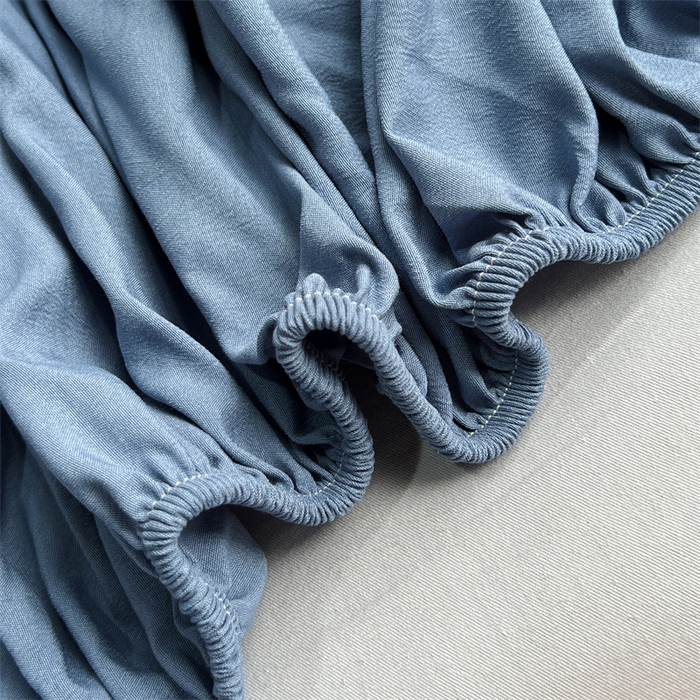 91家纺网 家纺一手货源 找家纺 共鸣沙发垫 2023新款水洗棉夹棉床笠 牛仔蓝