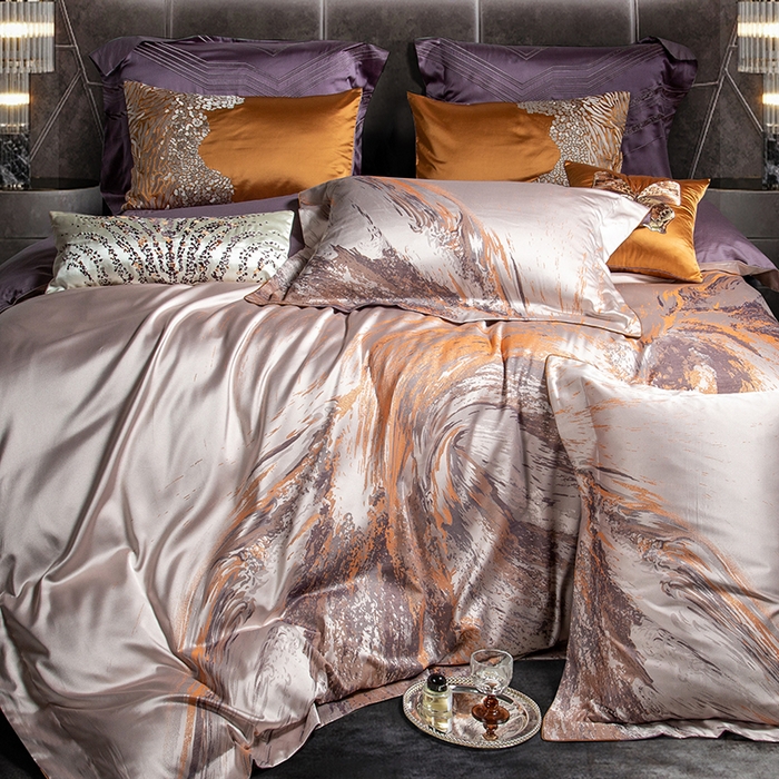 91家纺网 家纺一手货源 找家纺 至爱今生 新款锦缎色织多件套 约克里安