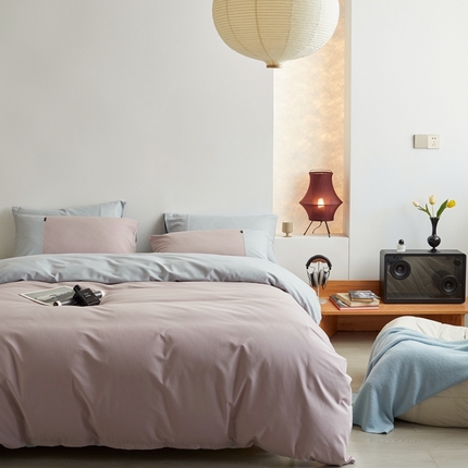 91家纺网 家纺一手货源 找家纺 （总）梦享生活家居 2023新款全棉碳素磨毛四件套秋冬季保暖加厚纯棉四件套简约现代风