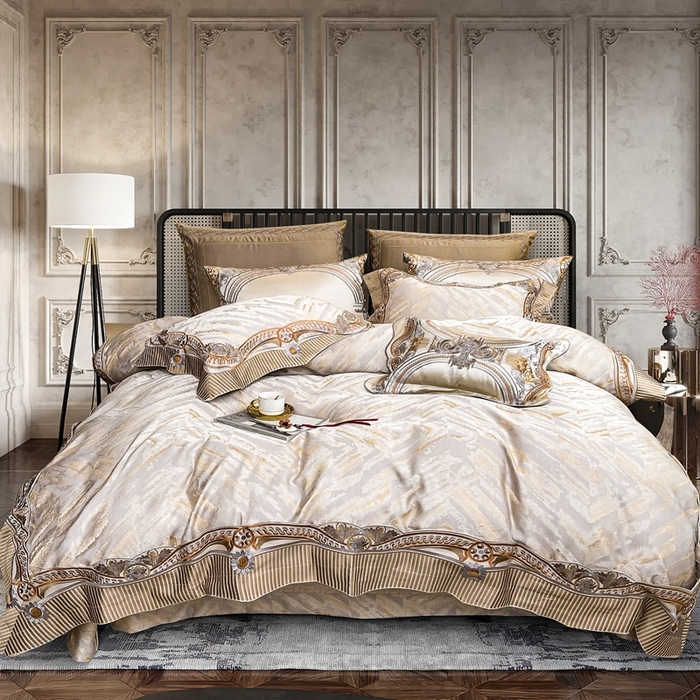 91家纺网 家纺一手货源 找家纺 至爱今生 新款锦缎色织多件套 时光之旅