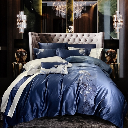 91家纺网 家纺一手货源 找家纺 至爱今生 新款锦缎色织多件套 魅夜