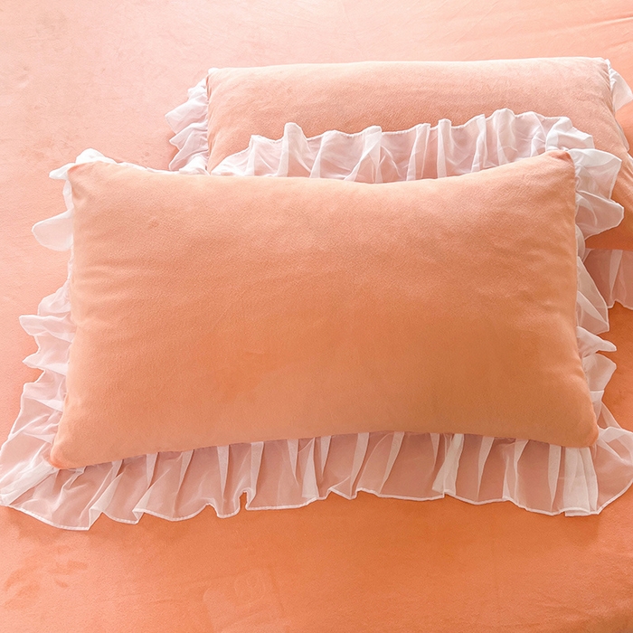 91家纺网 家纺一手货源 找家纺 唐人居 2025新款安妮系列水晶绒四件套 安妮-橙