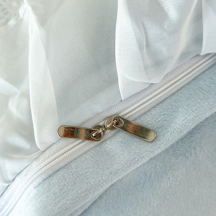 91家纺网 家纺一手货源 找家纺 唐人居 2025新款安妮系列水晶绒四件套 安妮-浅蓝