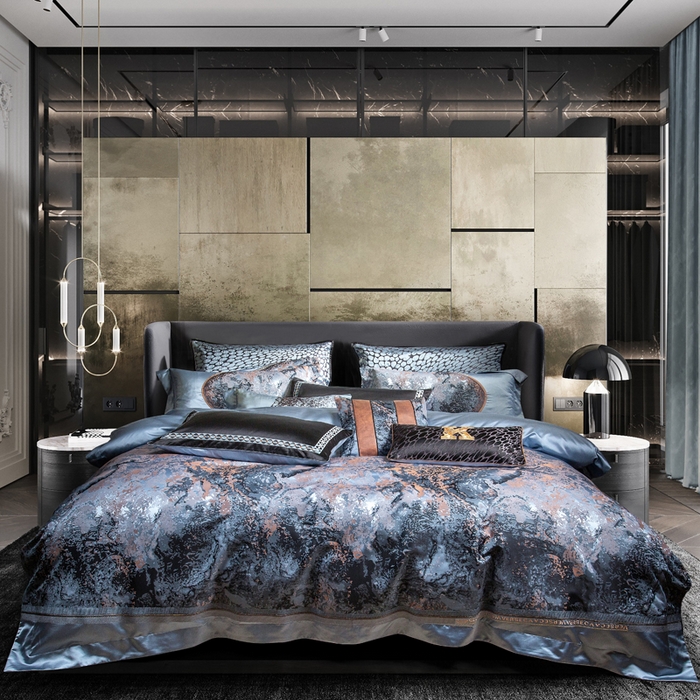 91家纺网 家纺一手货源 找家纺 至爱今生 新款锦缎色织多件套 劳埃德