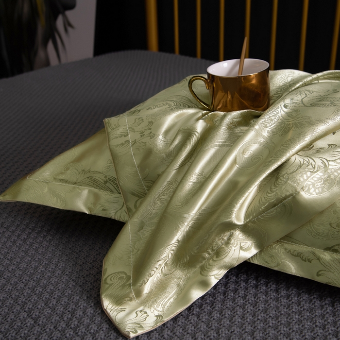 91家纺网 家纺一手货源 找家纺 梦舒羽 2025新款单人枕套一对装2只枕头套贡缎提花学生宿舍枕芯套件情侣双人长枕套 皇家花园