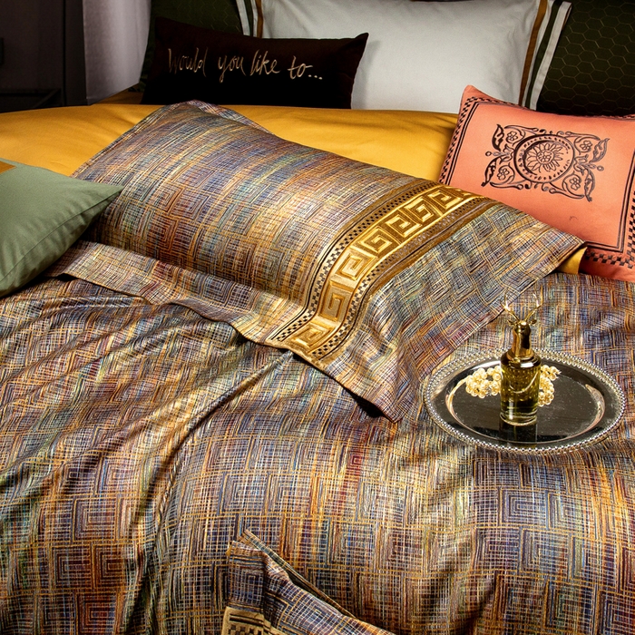 91家纺网 家纺一手货源 找家纺 至爱今生 新款锦缎色织多件套 范特西