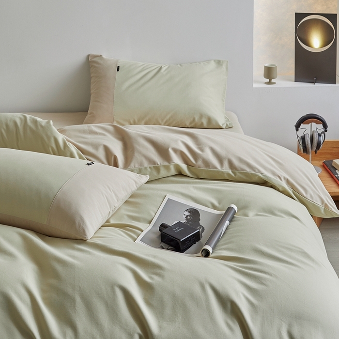 91家纺网 家纺一手货源 找家纺 梦享生活家居 2023新款全棉碳素磨毛四件套秋冬季保暖加厚纯棉四件套简约现代风 豆汁