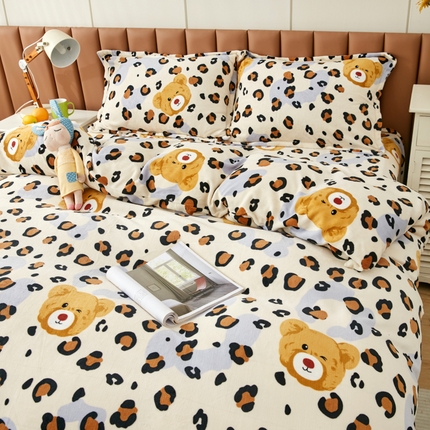 91家纺网 家纺一手货源 找家纺 （总）乐居坊 2023新款高克重牛奶绒印花保暖四件套（提供买家秀）