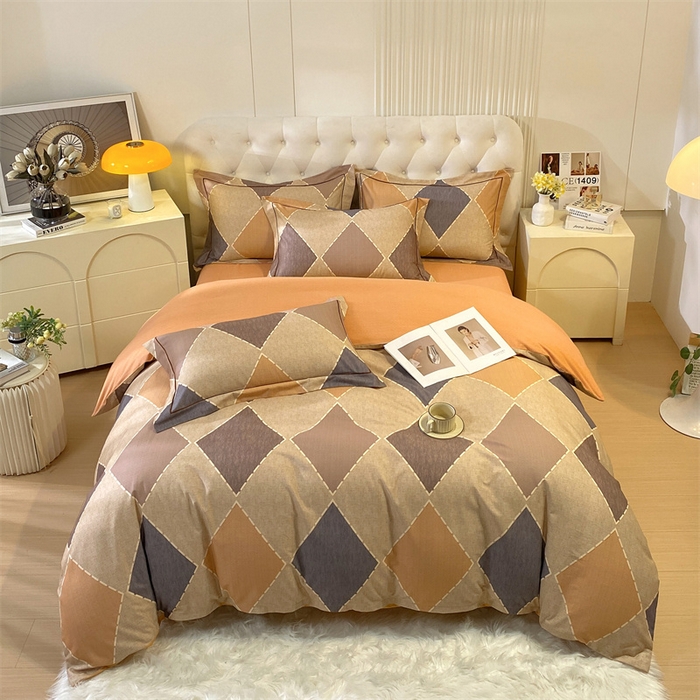 91家纺网 家纺一手货源 找家纺 凯磊家纺 新款磨毛AB版四件套 格蕾斯