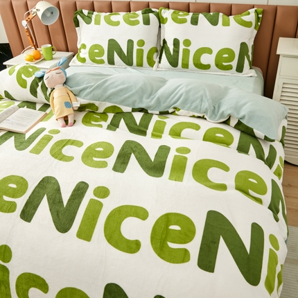 91家纺网 家纺一手货源 找家纺 （总）乐居坊 2023新款高克重牛奶绒印花保暖四件套（提供买家秀）