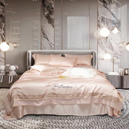 91家纺网 家纺一手货源 找家纺 至爱今生 新款锦缎色织多件套 拾一夏被