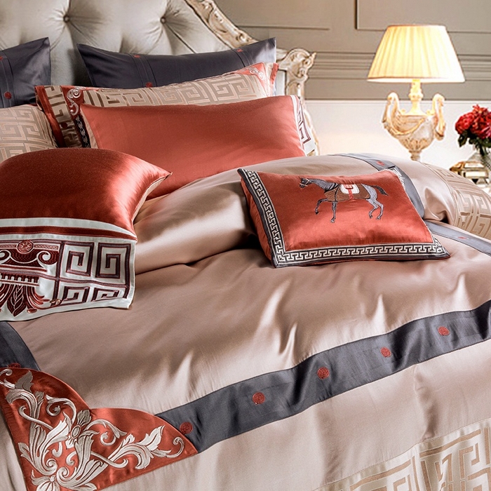 91家纺网 家纺一手货源 找家纺 至爱今生 新款锦缎色织多件套 雅颂