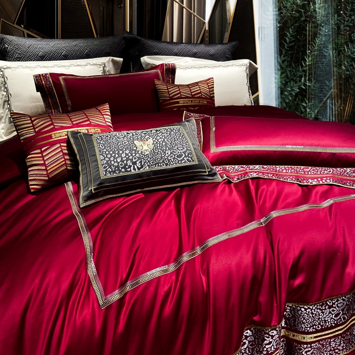 91家纺网 家纺一手货源 找家纺 至爱今生 新款锦缎色织多件套 迪奥小姐