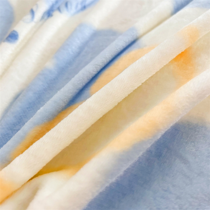 91家纺网 家纺一手货源 找家纺 川悦生活 2023新款牛奶绒200克宽边四件套 宽边浪漫国度-蓝