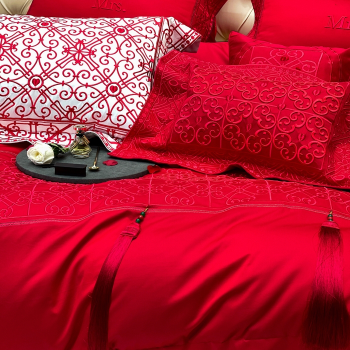 91家纺网 家纺一手货源 找家纺 至爱今生 新款全棉婚庆多件套 爱的宣言