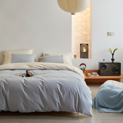 91家纺网 家纺一手货源 找家纺 （总）梦享生活家居 2023新款全棉碳素磨毛四件套秋冬季保暖加厚纯棉四件套简约现代风