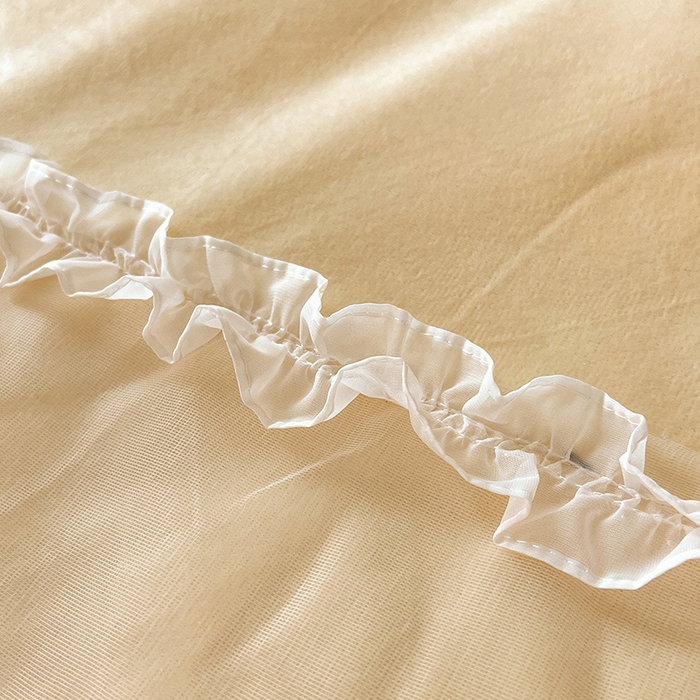 91家纺网 家纺一手货源 找家纺 唐人居 2025新款安妮系列水晶绒四件套 安妮-黄