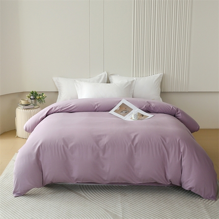 91家纺网 家纺一手货源 找家纺 凯磊家纺 2025纯棉纯色磨毛-四件套 彩云紫