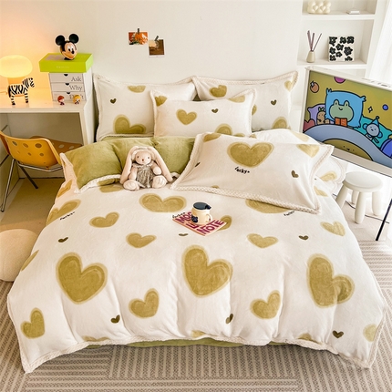 91家纺网 家纺一手货源 找家纺 （总）川悦生活 2023新款牛奶绒200克宽边四件套