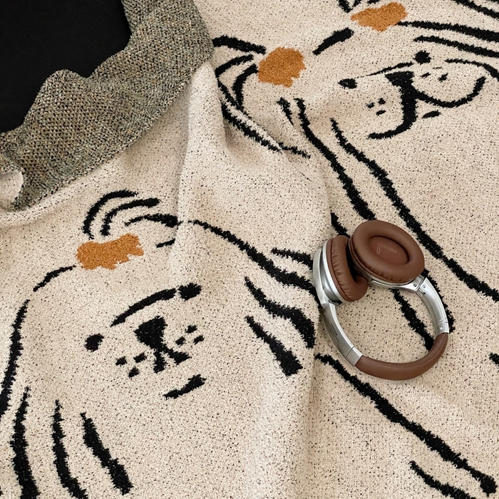 91家纺网 家纺一手货源 找家纺 圆岛家纺 2023新款半边绒针织毛毯 约克夏