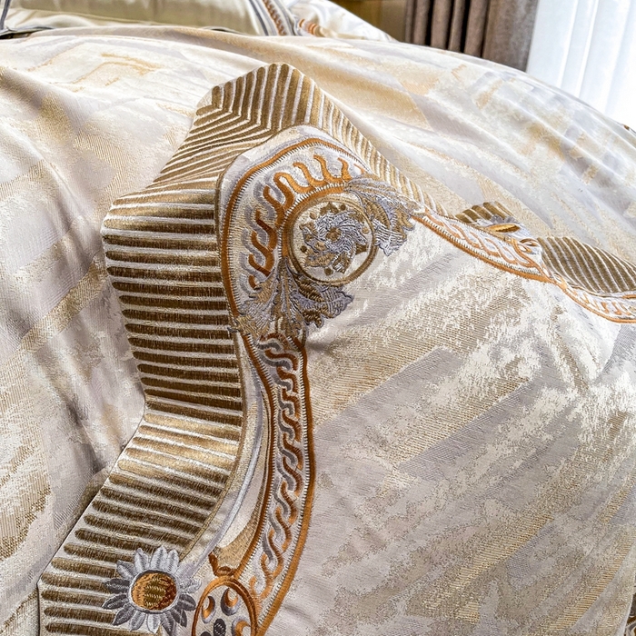 91家纺网 家纺一手货源 找家纺 至爱今生 新款锦缎色织多件套 时光之旅