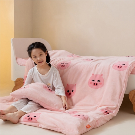 91家纺网 家纺一手货源 找家纺 （总）艾佳宝贝 2023新款牛奶绒多功能儿童盖毯式可脱卸被子