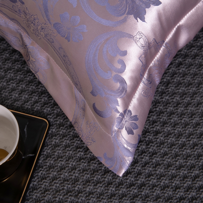 91家纺网 家纺一手货源 找家纺 梦舒羽 2025新款单人枕套一对装2只枕头套贡缎提花学生宿舍枕芯套件情侣双人长枕套 曼珠沙华