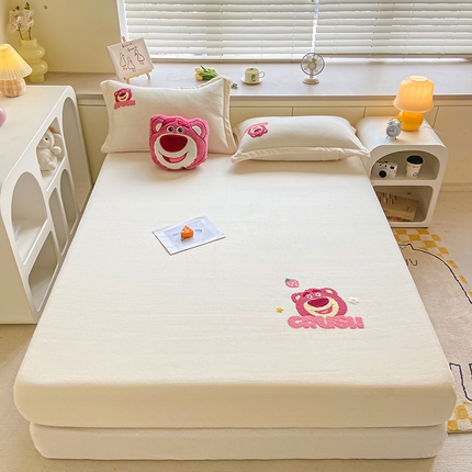 丽美人家纺 2023新款迪斯尼牛奶绒枕套 草莓熊