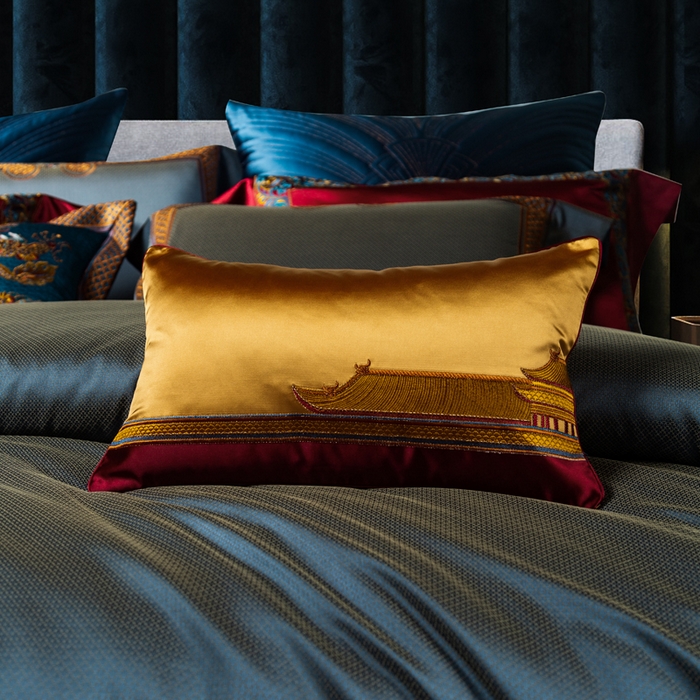 91家纺网 家纺一手货源 找家纺 至爱今生 新款锦缎色织多件套 九五之尊