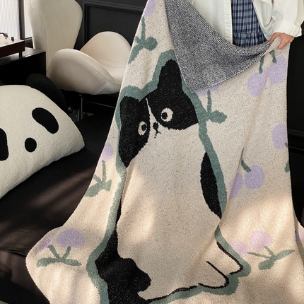 91家纺网 家纺一手货源 找家纺 （总）圆岛家纺 2023新款半边绒针织毛毯