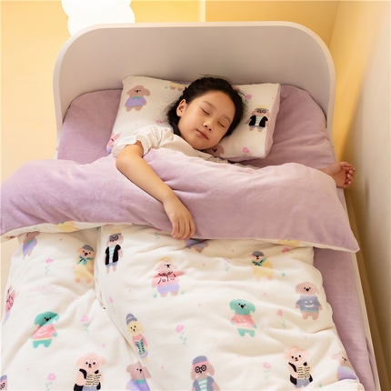91家纺网 家纺一手货源 找家纺 （总）艾佳宝贝 2023新款牛奶绒多功能儿童盖毯式可脱卸被子