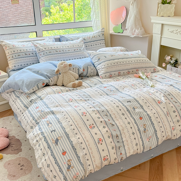 91家纺网 家纺一手货源 找家纺 麦伦家居 2023新款全棉斜纹40支少女心系列 彼得兔