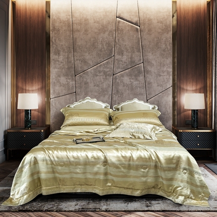 91家纺网 家纺一手货源 找家纺 至爱今生 新款锦缎色织多件套 雅舍夏被