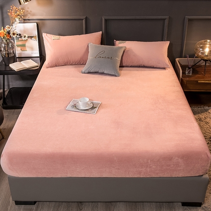 91家纺网 家纺一手货源 找家纺 全季家居 2023新款高克重水晶绒床笠 豆蔻玉