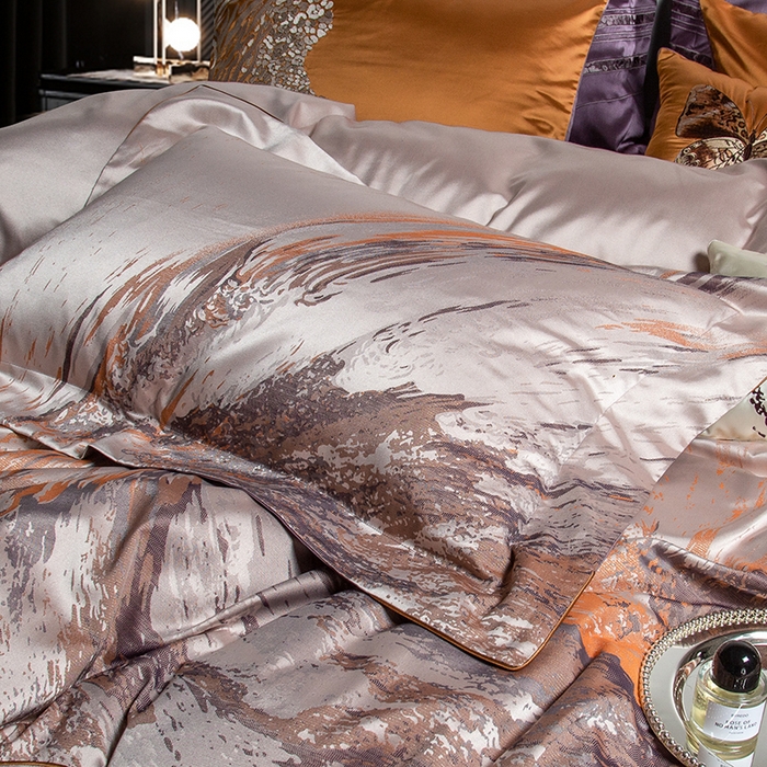 91家纺网 家纺一手货源 找家纺 至爱今生 新款锦缎色织多件套 约克里安