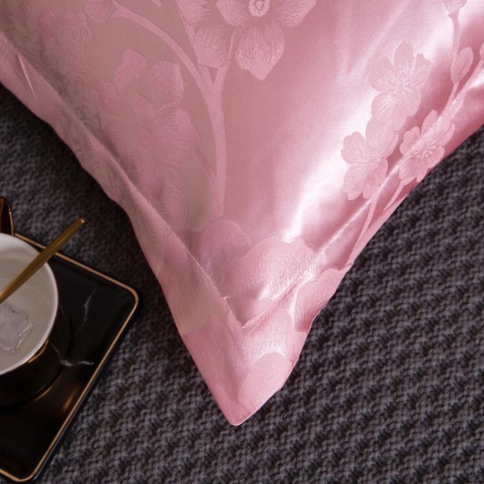 91家纺网 家纺一手货源 找家纺 梦舒羽 2025新款单人枕套一对装2只枕头套贡缎提花学生宿舍枕芯套件情侣双人长枕套 倾国倾城