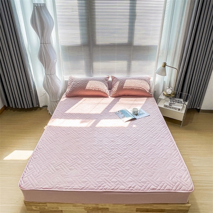 91家纺网 家纺一手货源 找家纺 共鸣沙发垫 2023新款水洗棉夹棉床笠 玉色