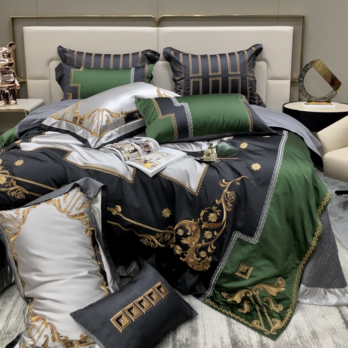 91家纺网 家纺一手货源 找家纺 至爱今生 新款锦缎色织多件套 卡拉公爵